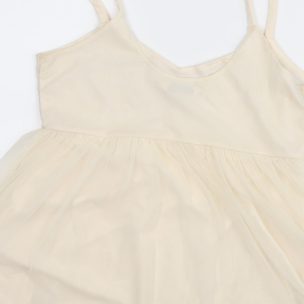 Miss Selfridge Womens Beige   Camisole Tank Size 10