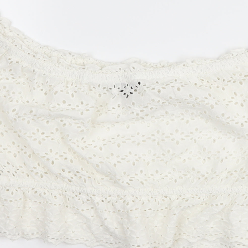 Primark Womens White   Cropped T-Shirt Size 18