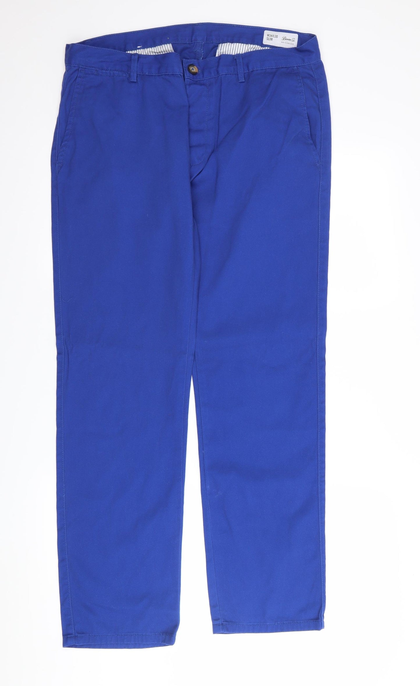 denim co Mens Blue   Chino Trousers Size 34 L30 in