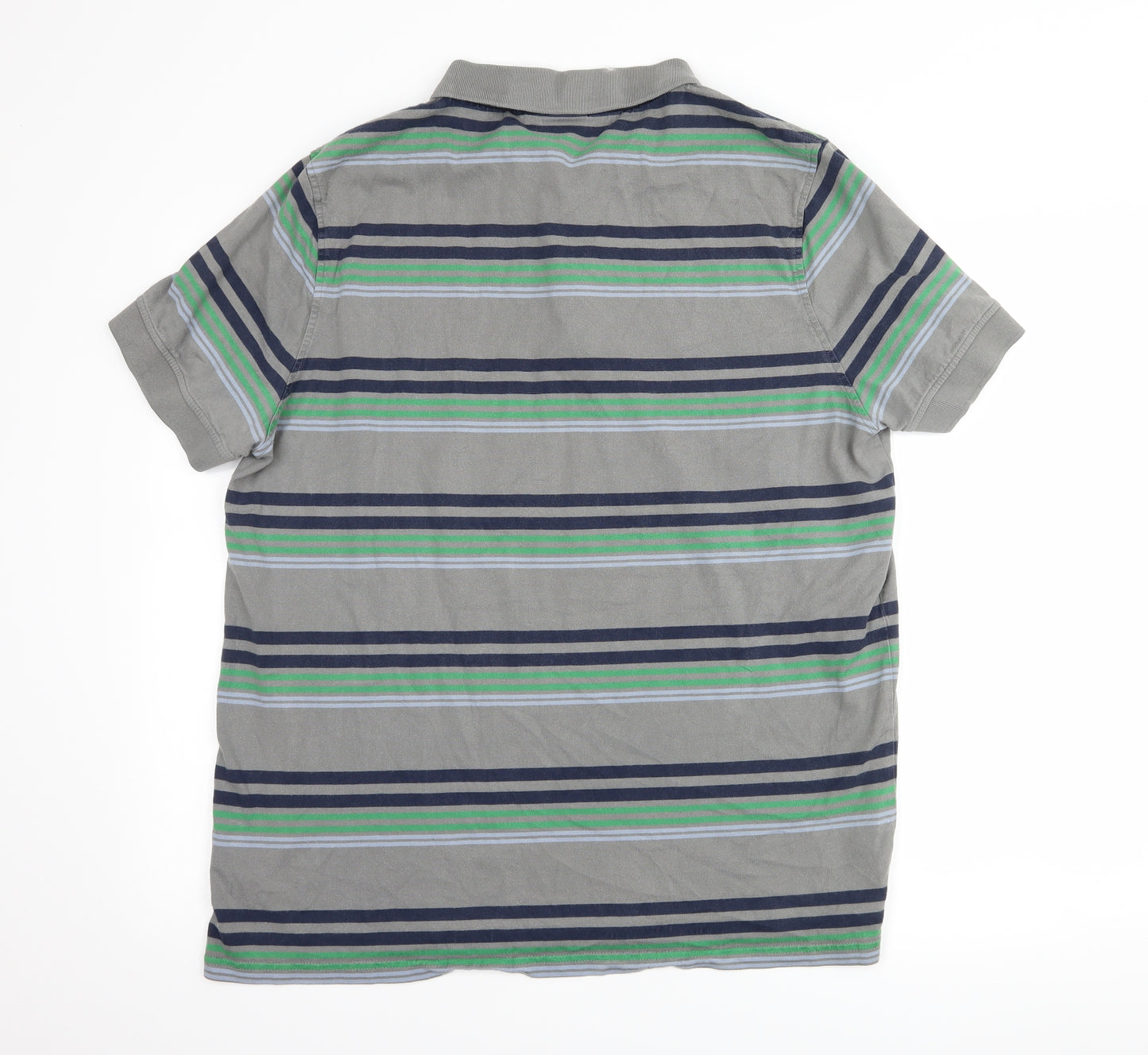 Animal Mens Grey Striped   Button-Up Size XL