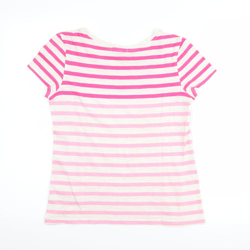 Gap Girls Pink Striped  Basic T-Shirt Size 13 Years