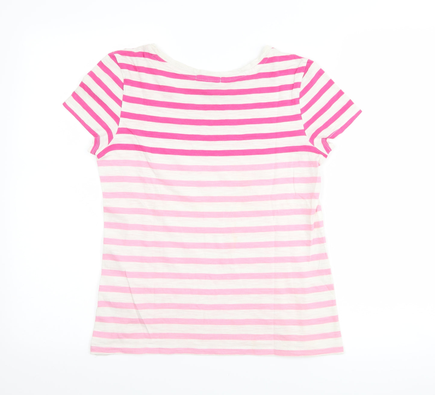 Gap Girls Pink Striped  Basic T-Shirt Size 13 Years