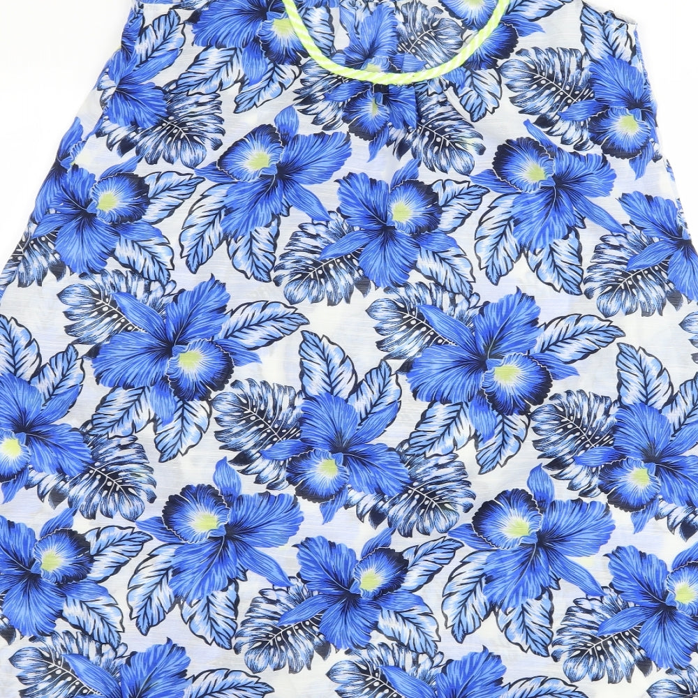 New Look Womens Blue Floral  Shift  Size S  - Beach Wear