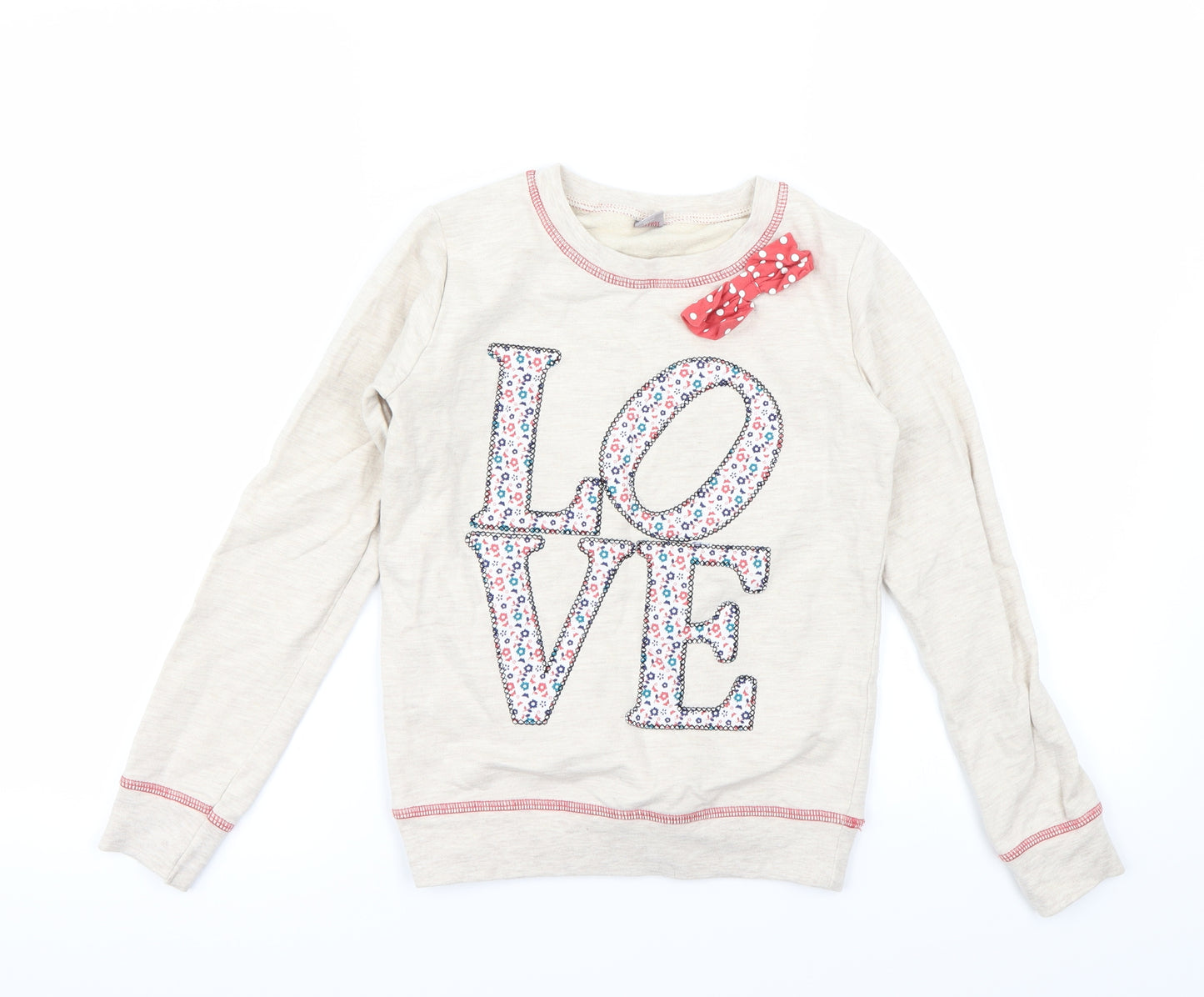 TU Girls Beige   Pullover Jumper Size 10 Years