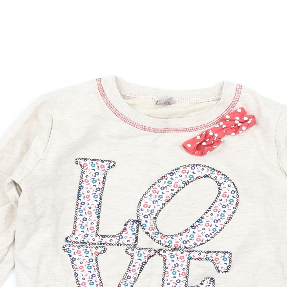 TU Girls Beige   Pullover Jumper Size 10 Years