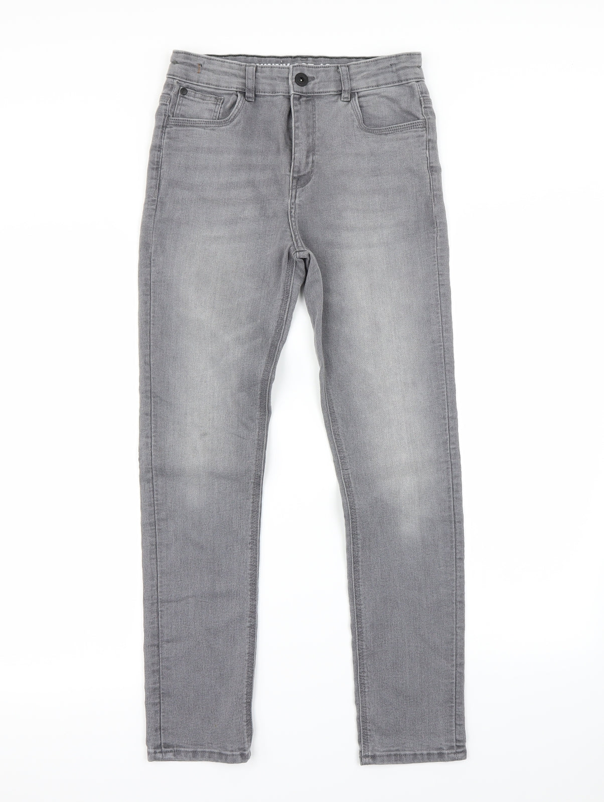 Preworn Girls Grey   Skinny Jeans Size 12 Years