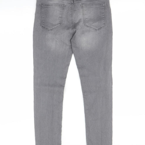 Preworn Girls Grey   Skinny Jeans Size 12 Years