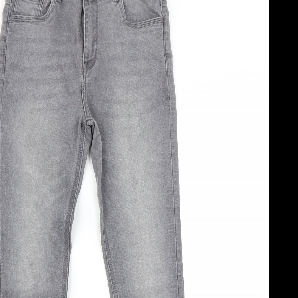 Preworn Girls Grey   Skinny Jeans Size 12 Years