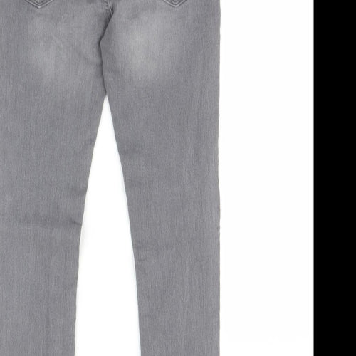 Preworn Girls Grey   Skinny Jeans Size 12 Years