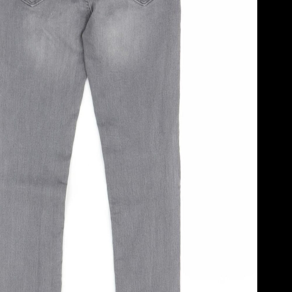 Preworn Girls Grey   Skinny Jeans Size 12 Years