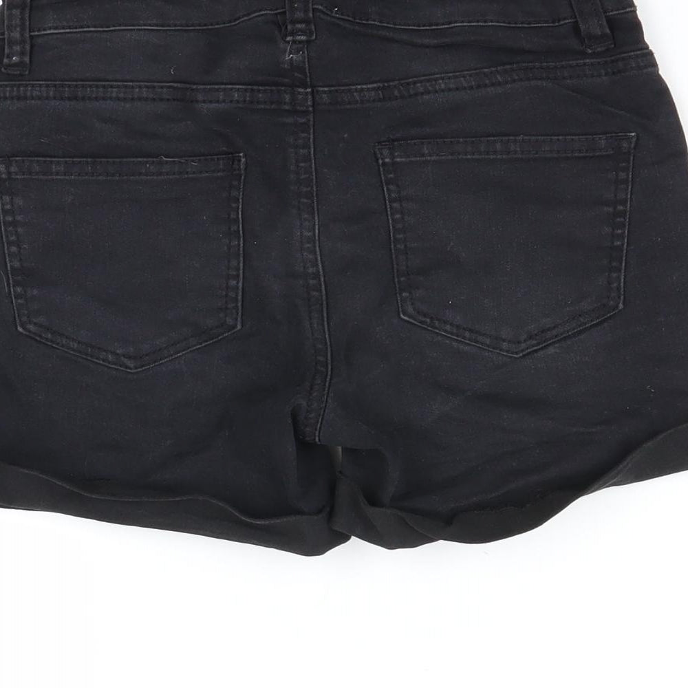 denim&co Womens Black   Cut-Off Shorts Size 4
