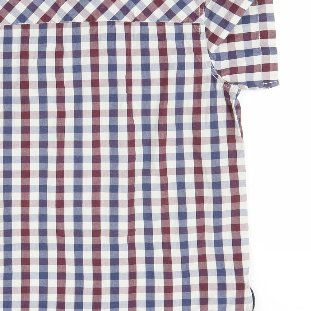 Preworn Boys Blue Check  Basic Button-Up Size 13 Years