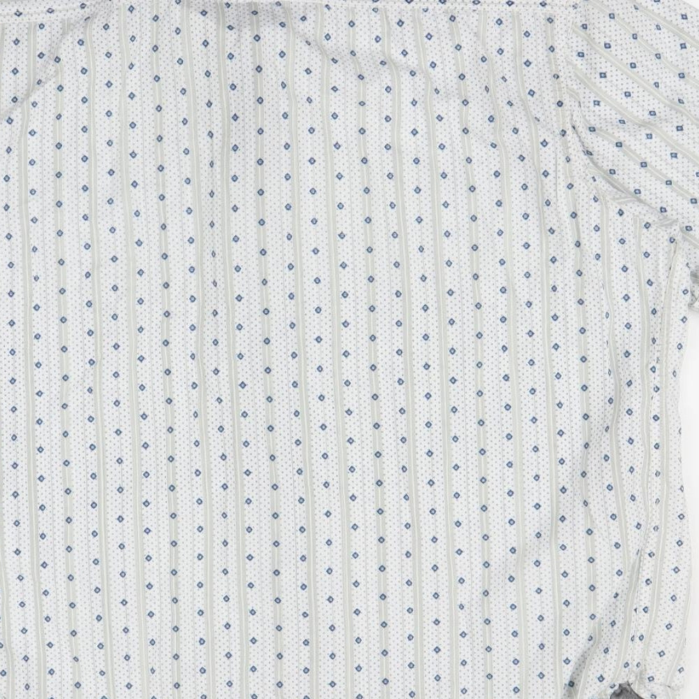 Boston crew Mens Blue Striped   Button-Up Size XL