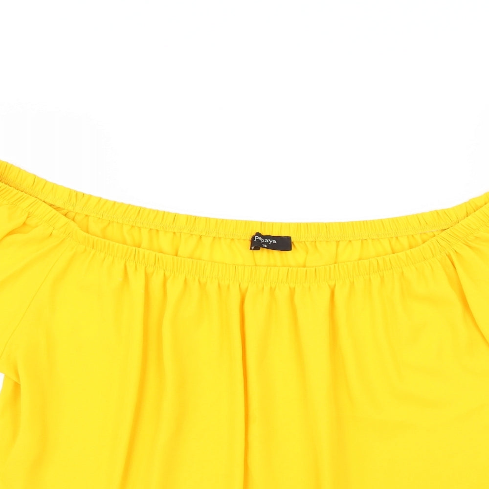 Papaya Womens Yellow   Camisole Blouse Size 18