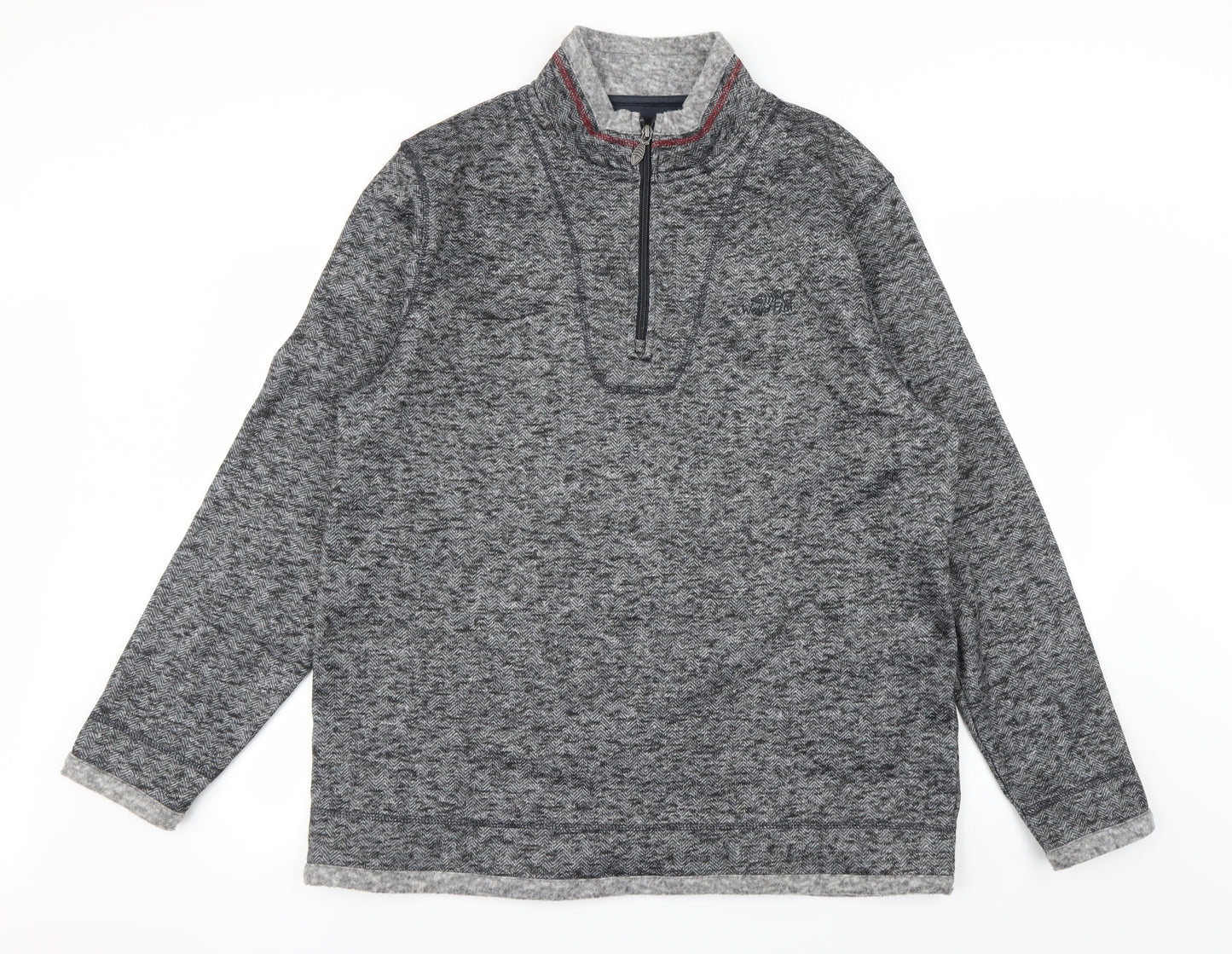 Weird Fish Mens Grey   Henley Jumper Size XL