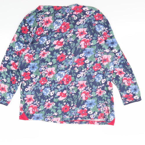 Isle Essentials Womens Multicoloured Floral  Basic T-Shirt Size 18