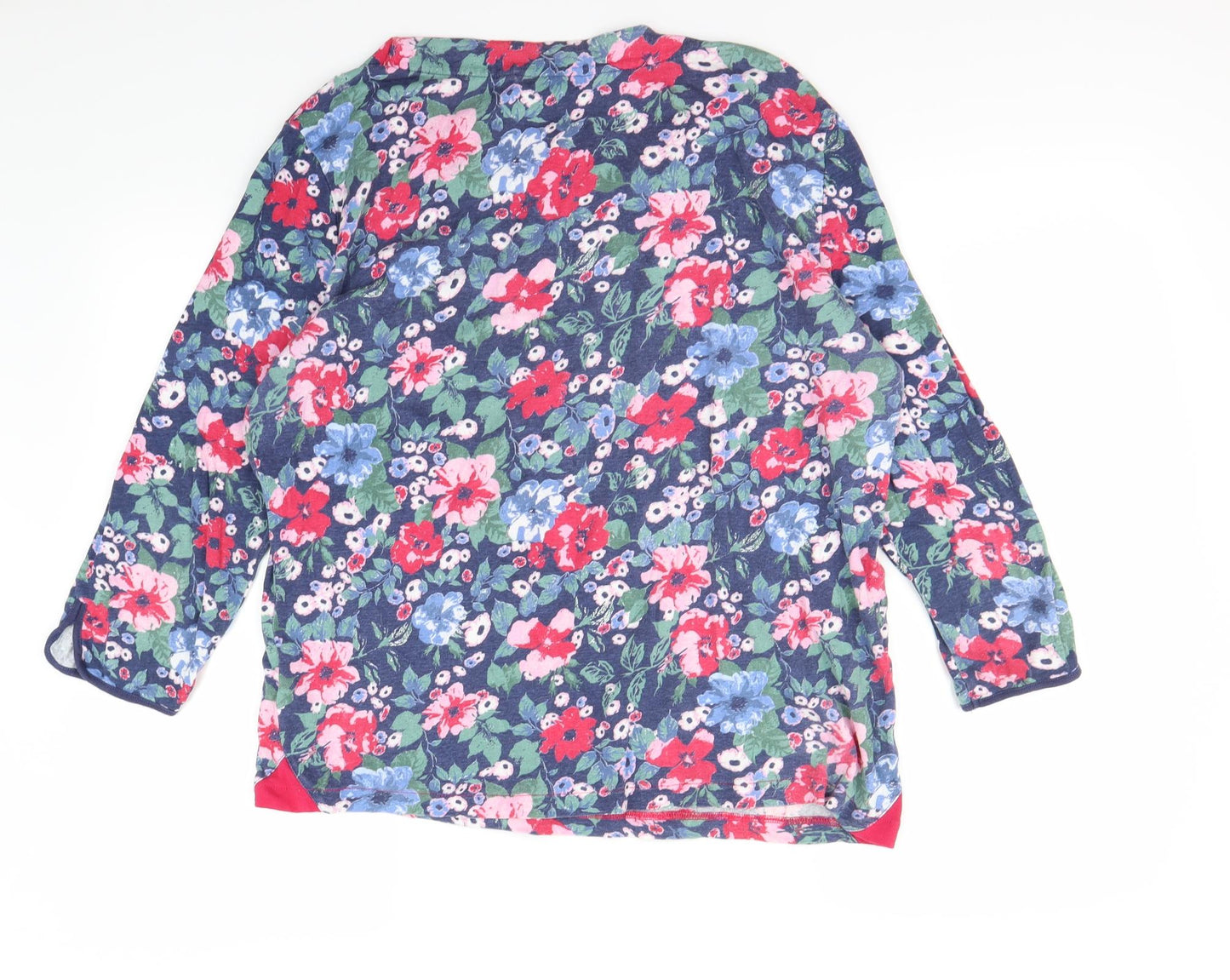 Isle Essentials Womens Multicoloured Floral  Basic T-Shirt Size 18