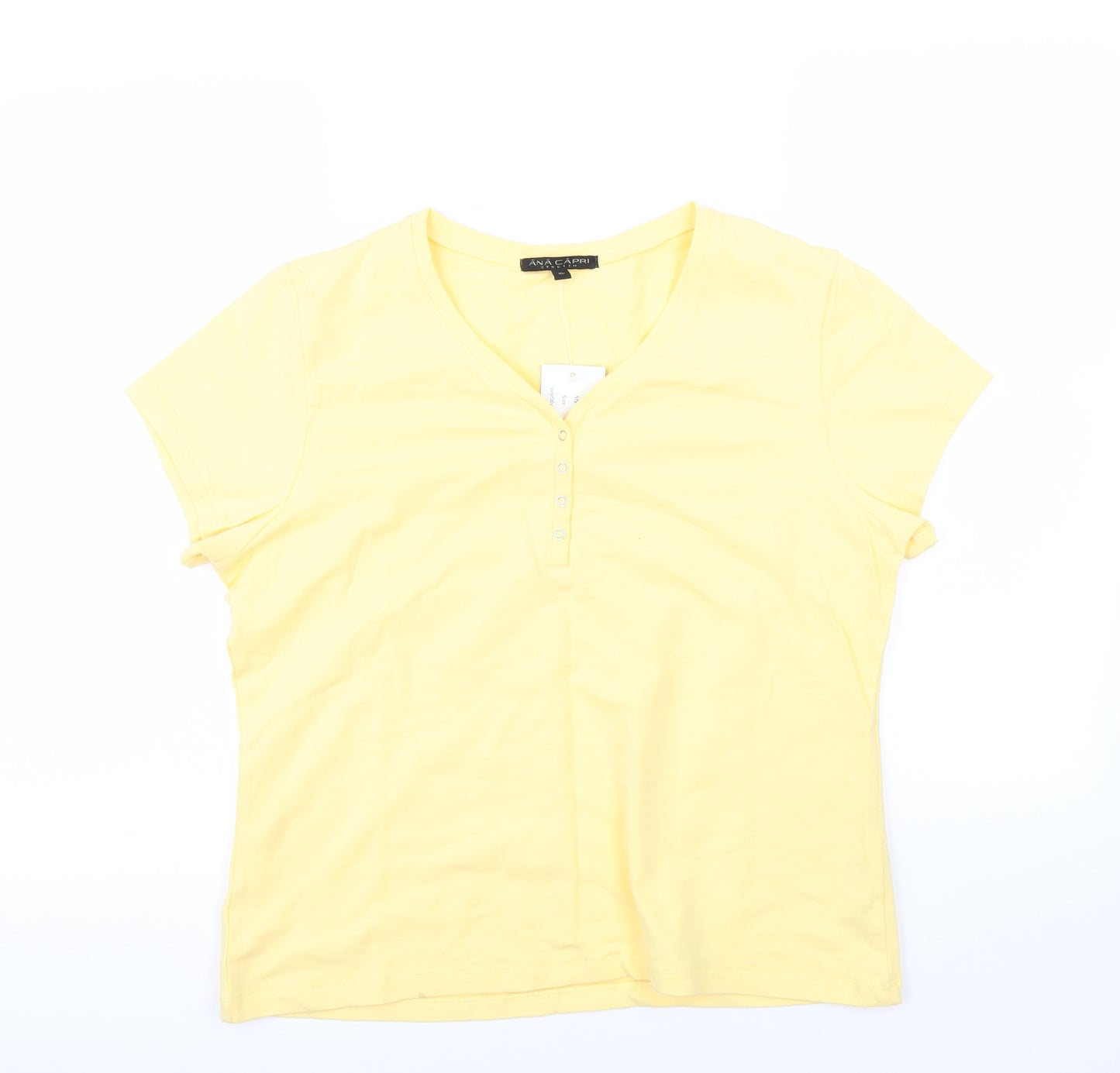 Ana capri Womens Yellow   Basic Blouse Size XL