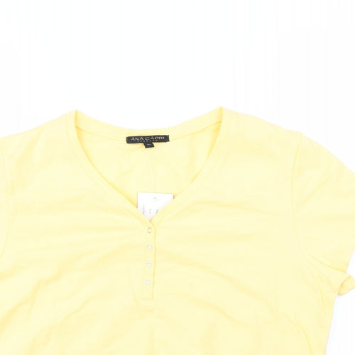 Ana capri Womens Yellow   Basic Blouse Size XL