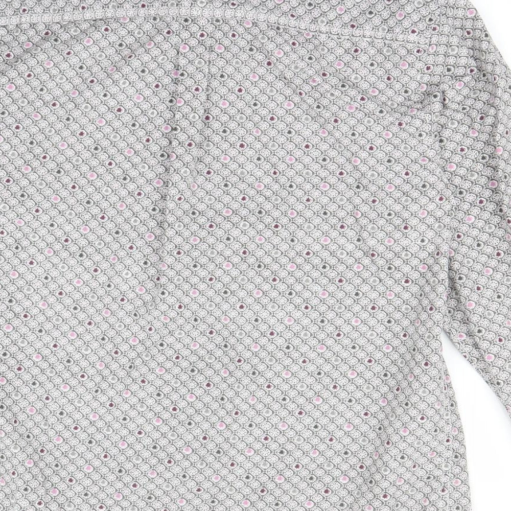Rocha John Rocha Mens Multicoloured Geometric   Dress Shirt Size L