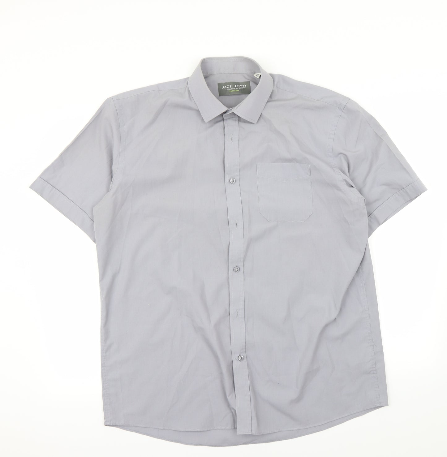Jack Reid Mens Grey    Dress Shirt Size L