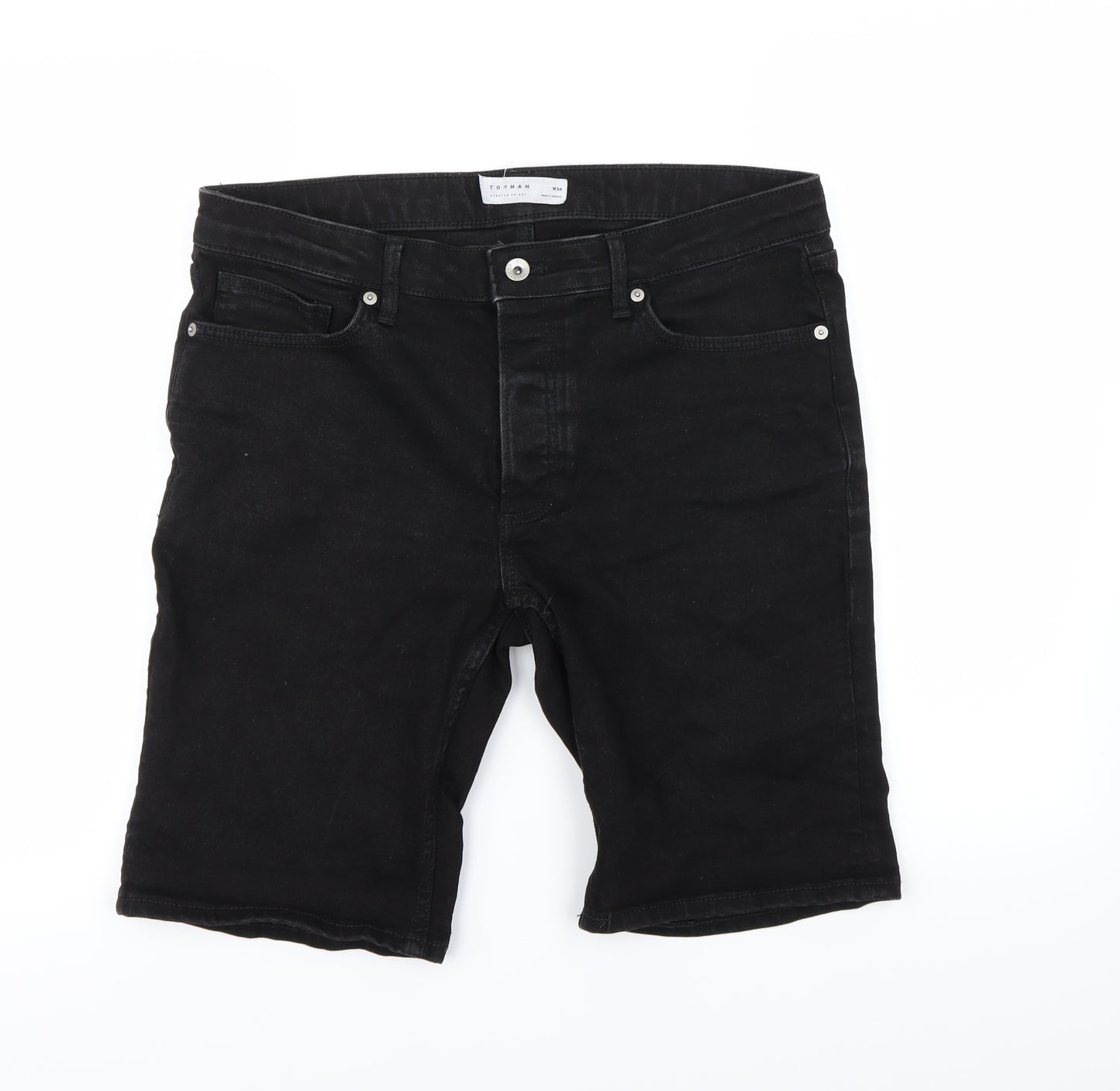 Topman Mens Black   Chino Shorts Size S