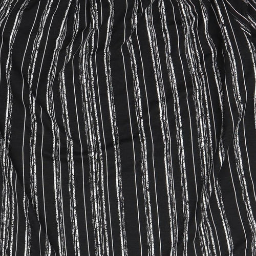 George Womens Black Striped  Basic Blouse Size 18