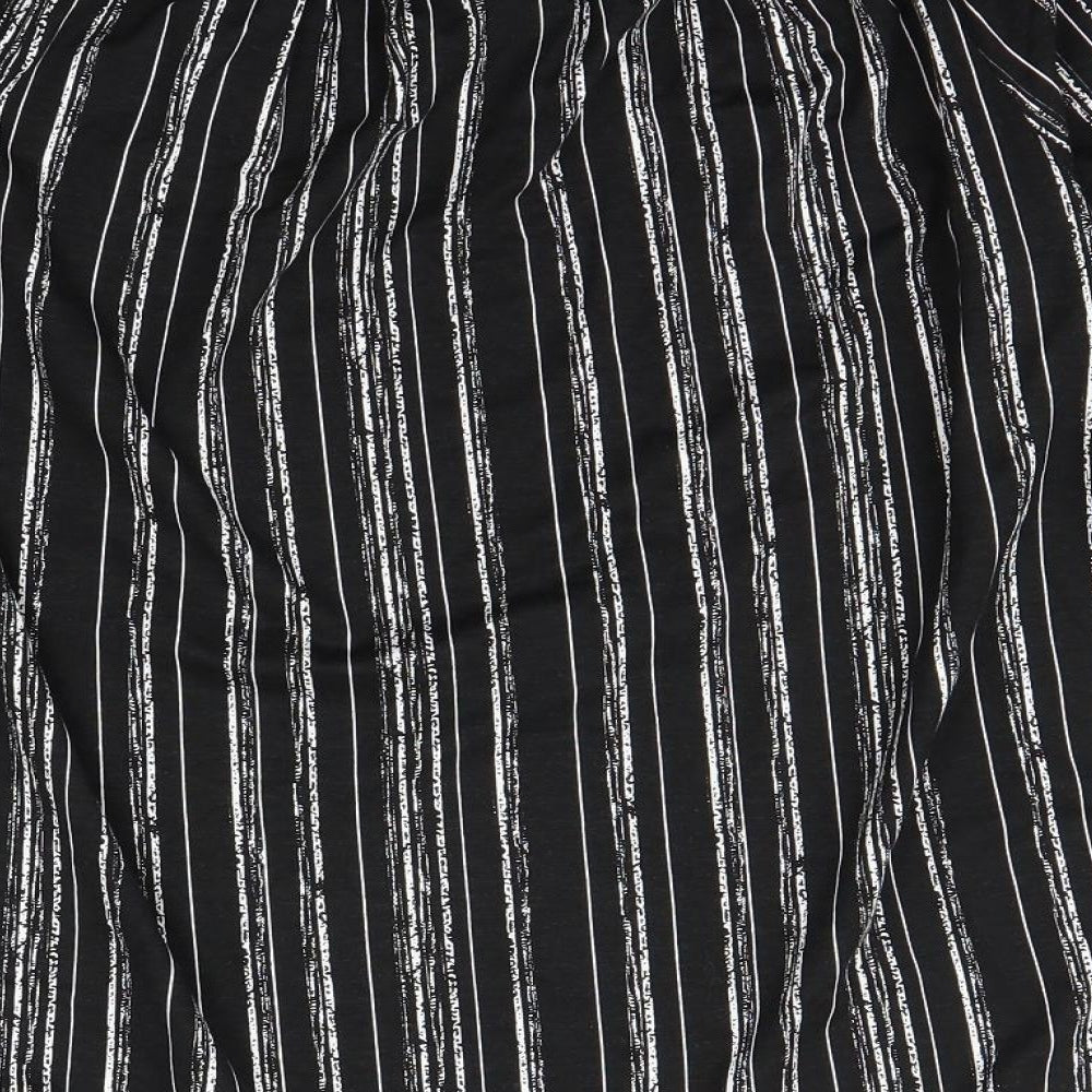 George Womens Black Striped  Basic Blouse Size 18