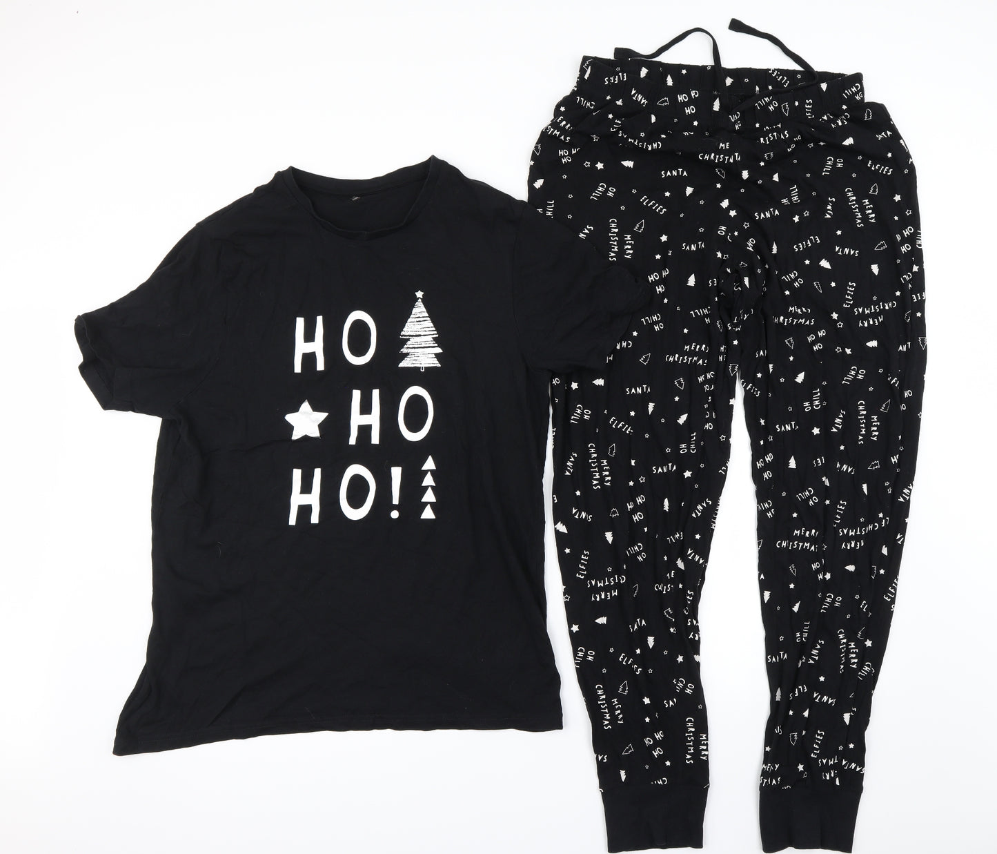 George Womens Black Polka Dot  Babydoll Pyjama Set Size M
