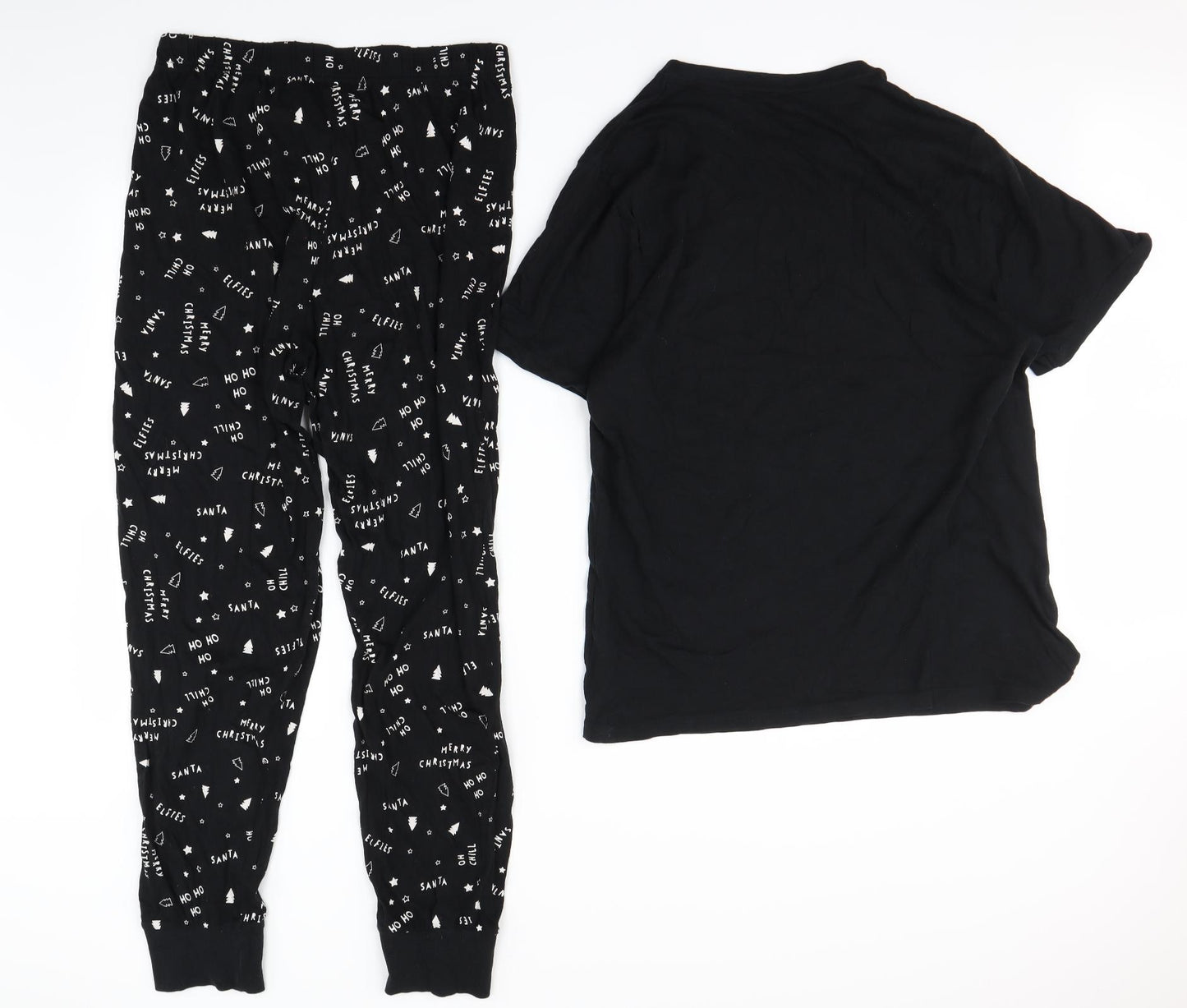 George Womens Black Polka Dot  Babydoll Pyjama Set Size M