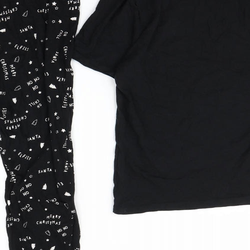 George Womens Black Polka Dot  Babydoll Pyjama Set Size M
