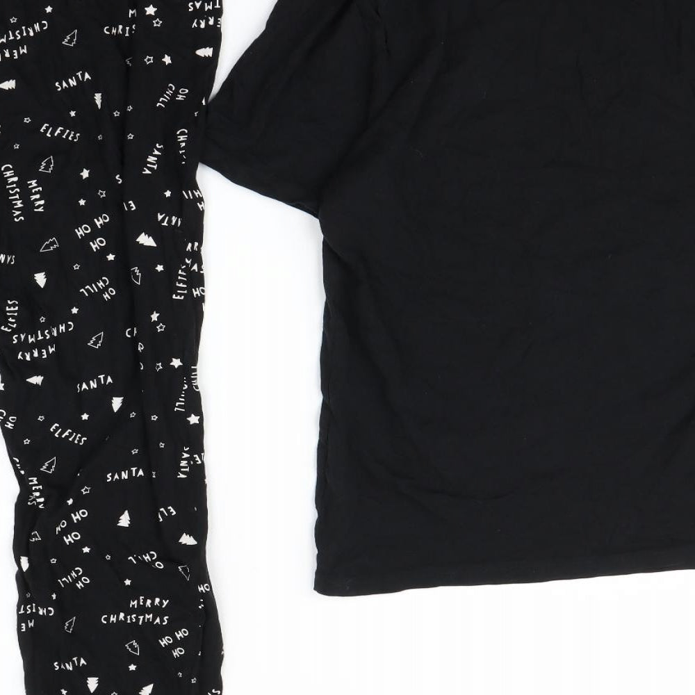 George Womens Black Polka Dot  Babydoll Pyjama Set Size M