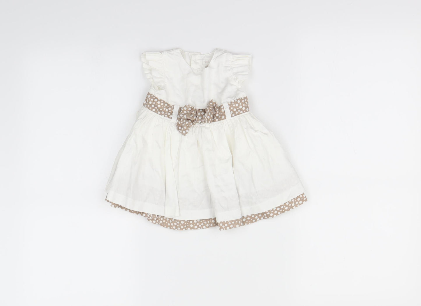 mamas & papas Girls White   Fit & Flare  Size 0-3 Months