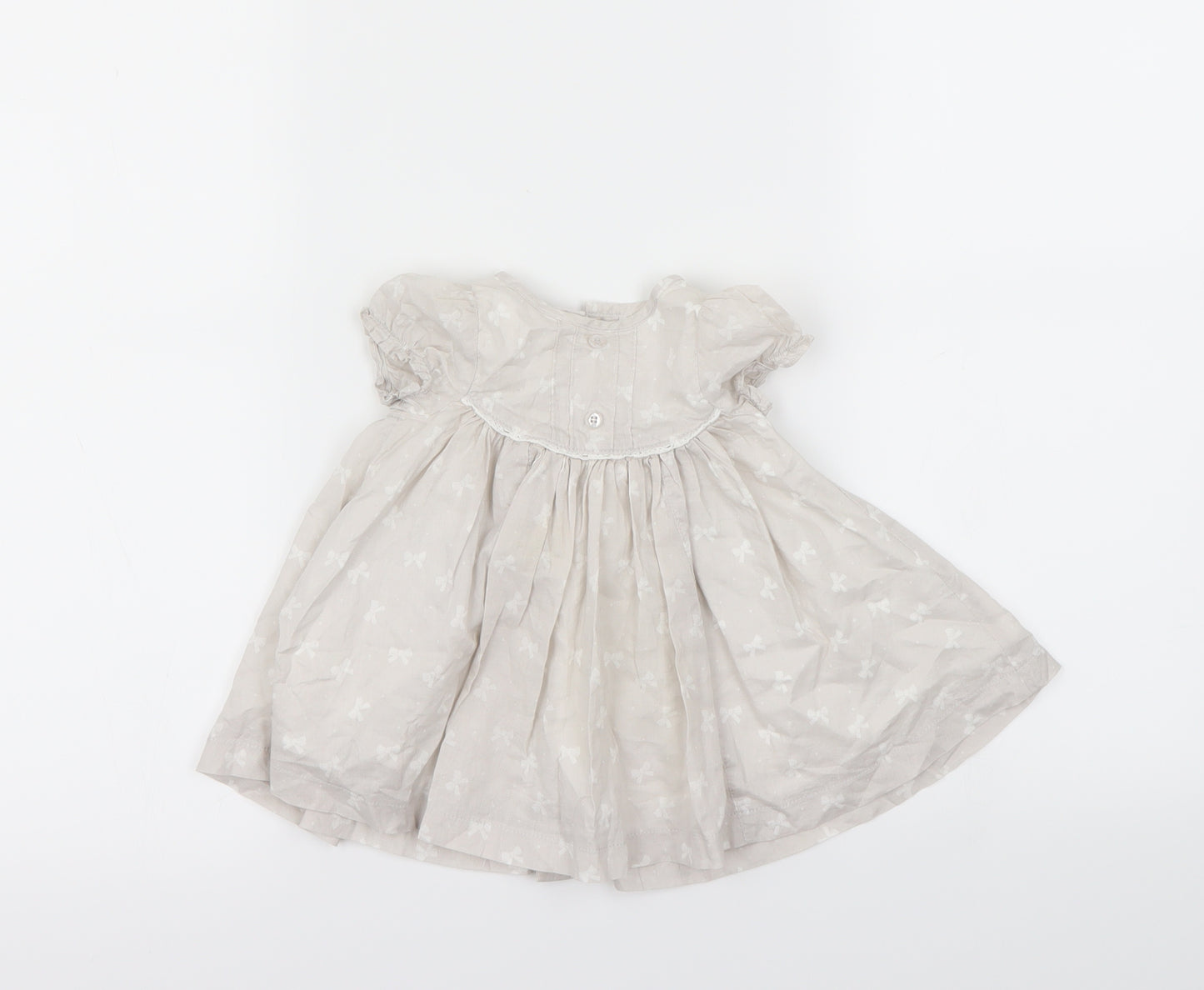 mamas & papas Girls Beige   Fit & Flare  Size 0-3 Months
