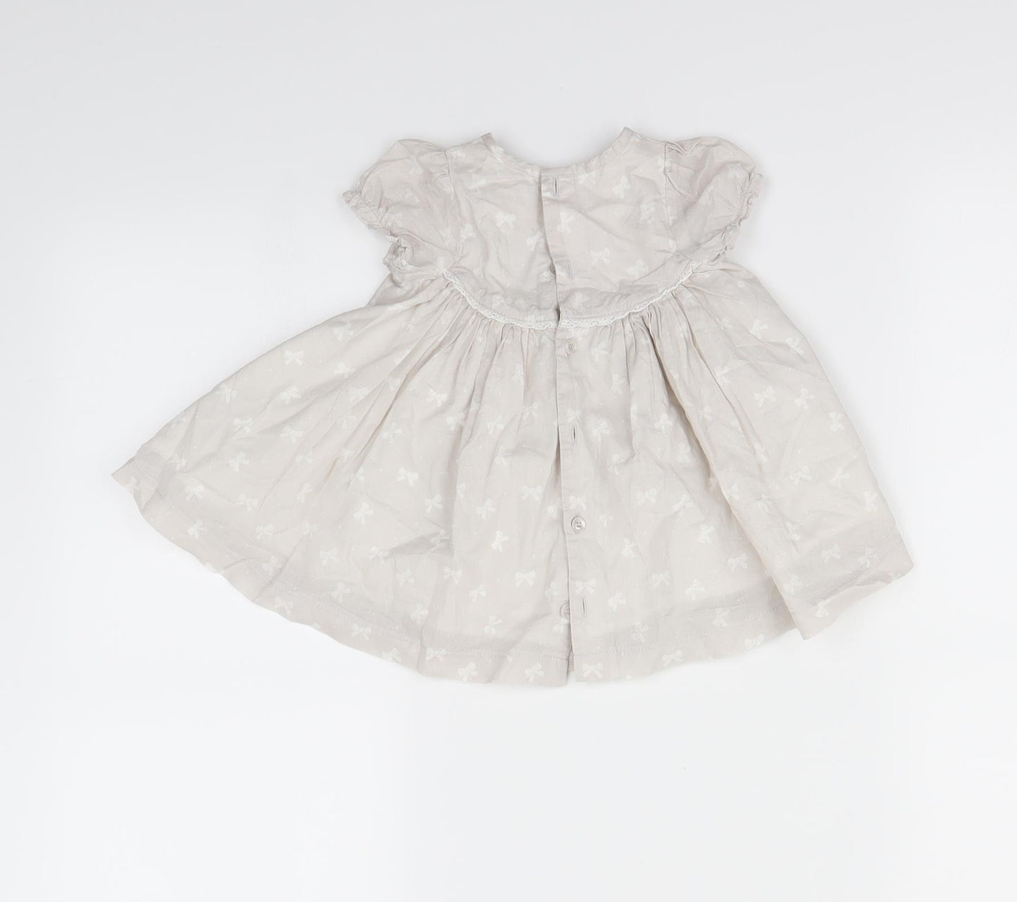 mamas & papas Girls Beige   Fit & Flare  Size 0-3 Months