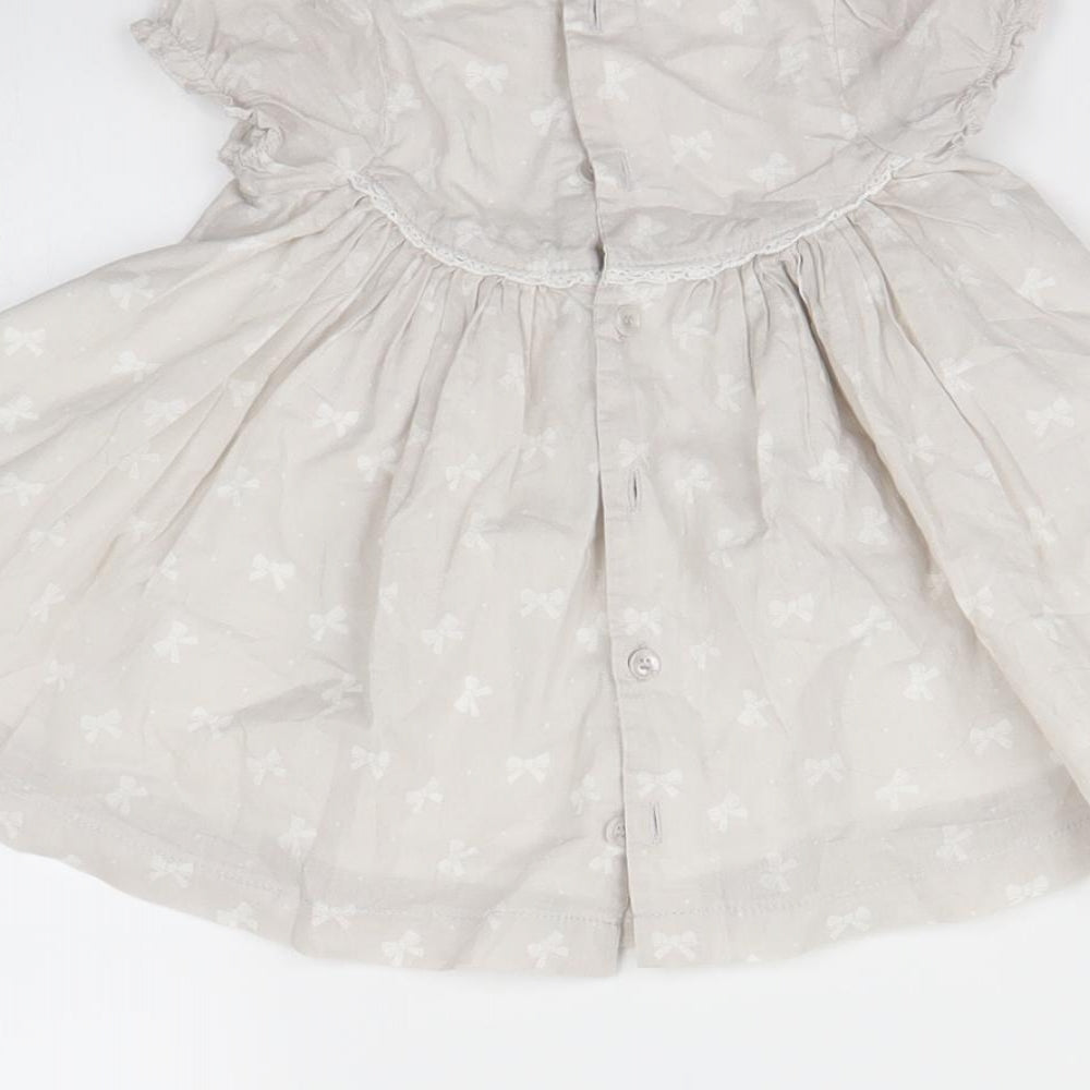 mamas & papas Girls Beige   Fit & Flare  Size 0-3 Months