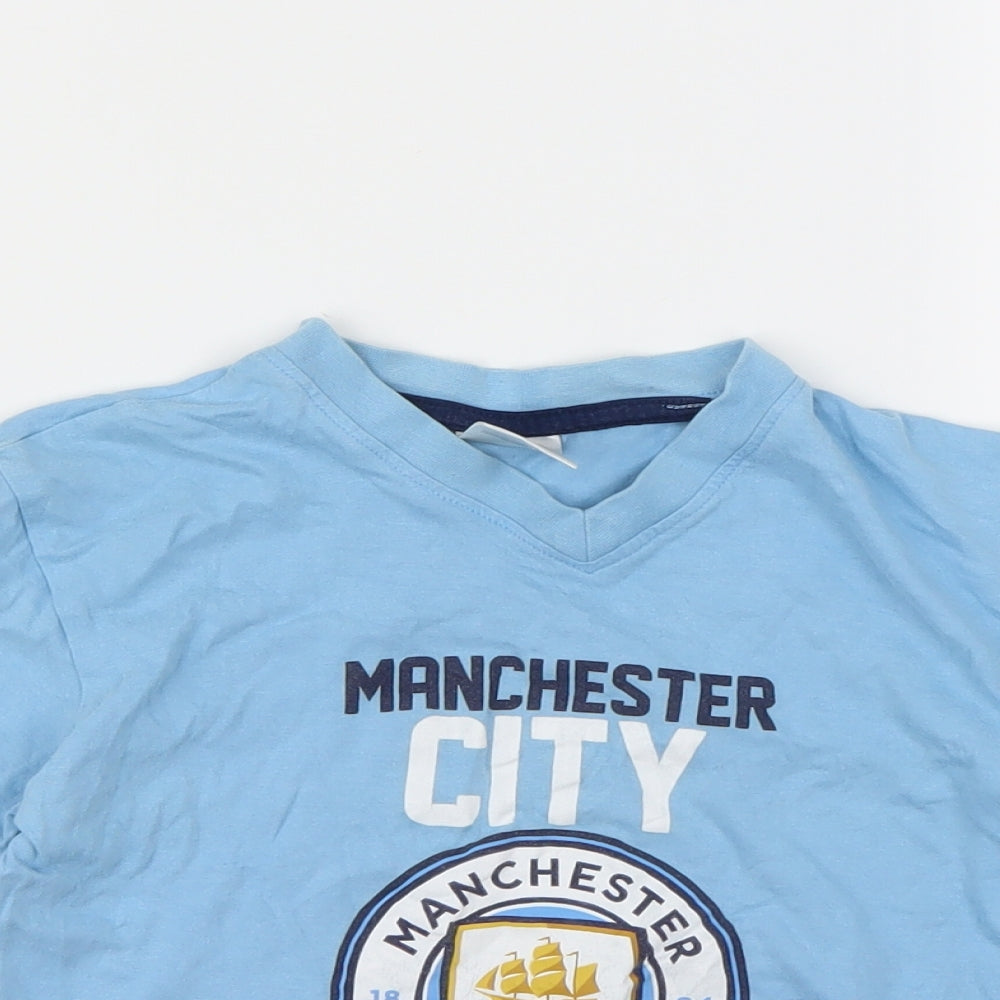 Next  Boys Blue   Pullover T-Shirt Size 6-7 Years  - Man City FC
