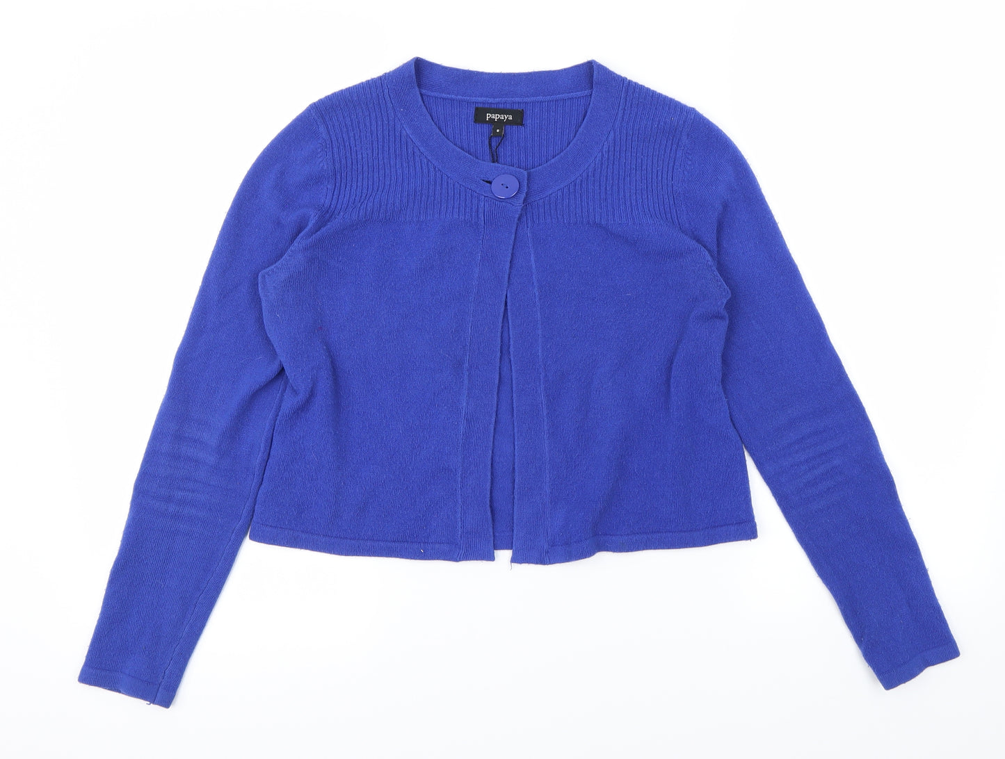 Papaya Womens Blue   Cardigan Jumper Size 8