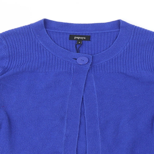 Papaya Womens Blue   Cardigan Jumper Size 8