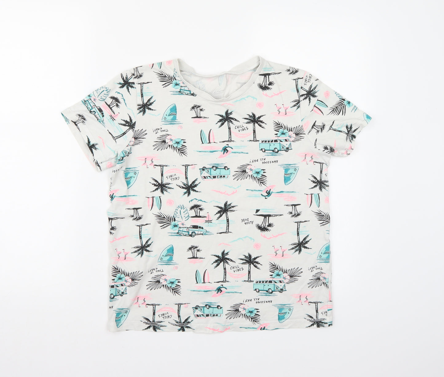 George Boys Grey   Basic T-Shirt Size 12-13 Years