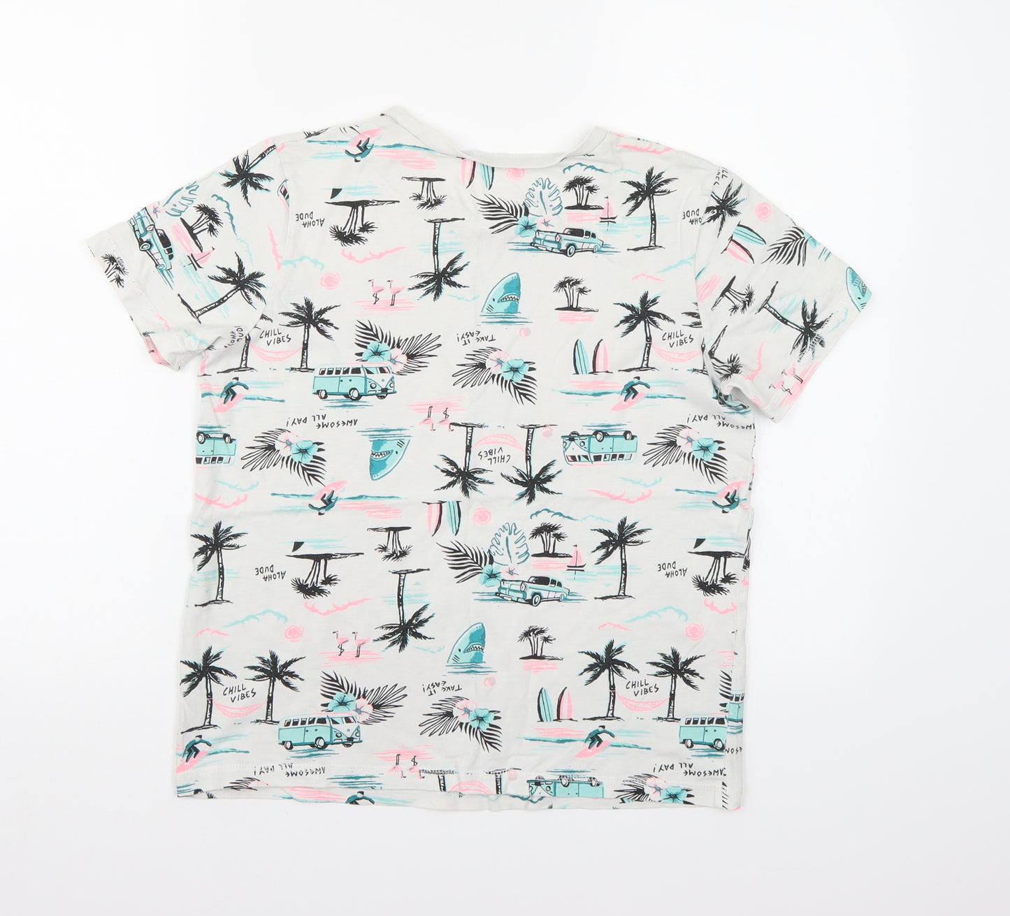 George Boys Grey   Basic T-Shirt Size 12-13 Years