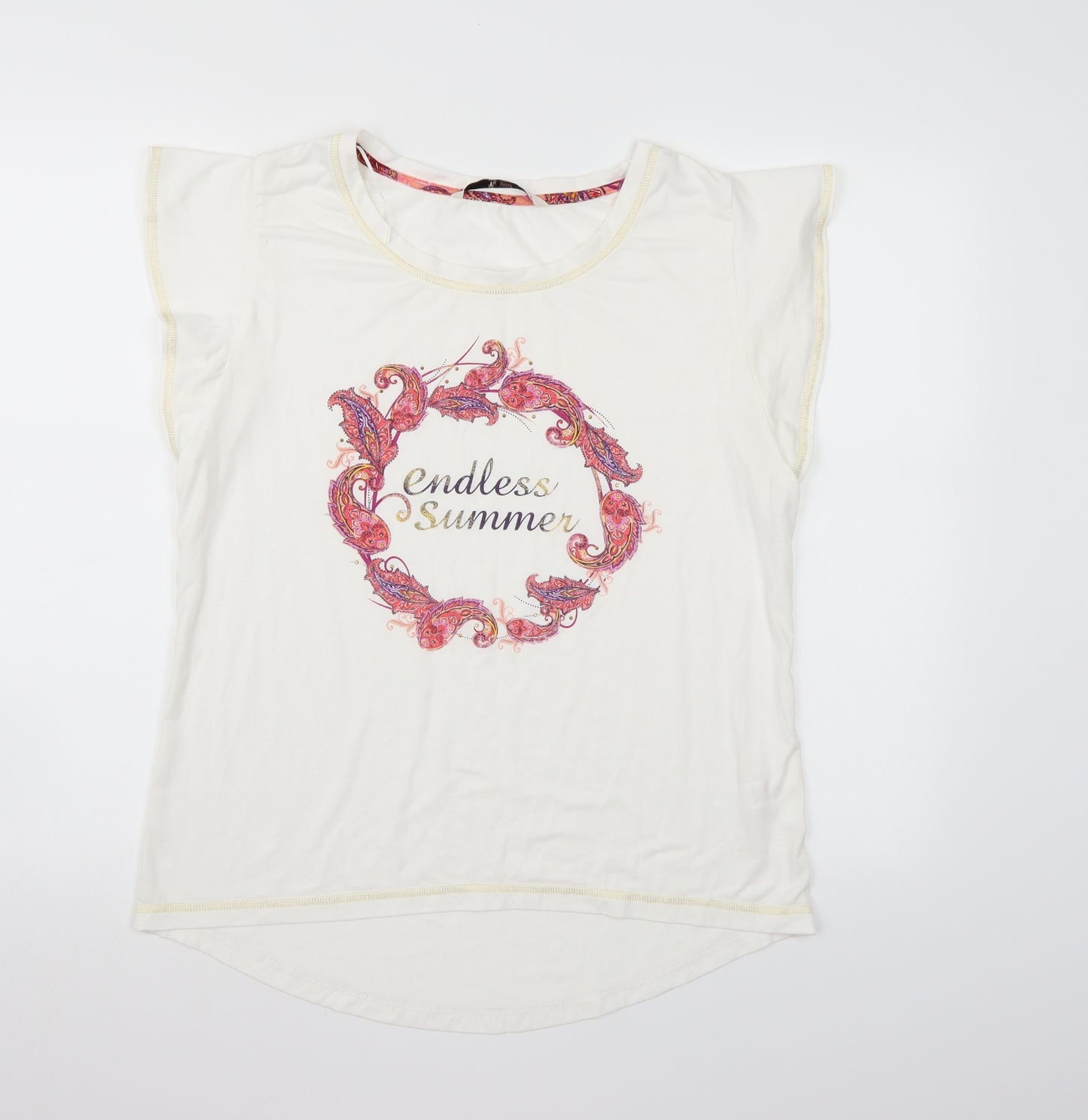 TU Womens White   Top Pyjama Top Size 10