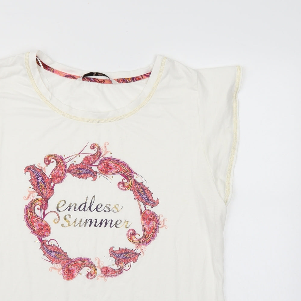 TU Womens White   Top Pyjama Top Size 10