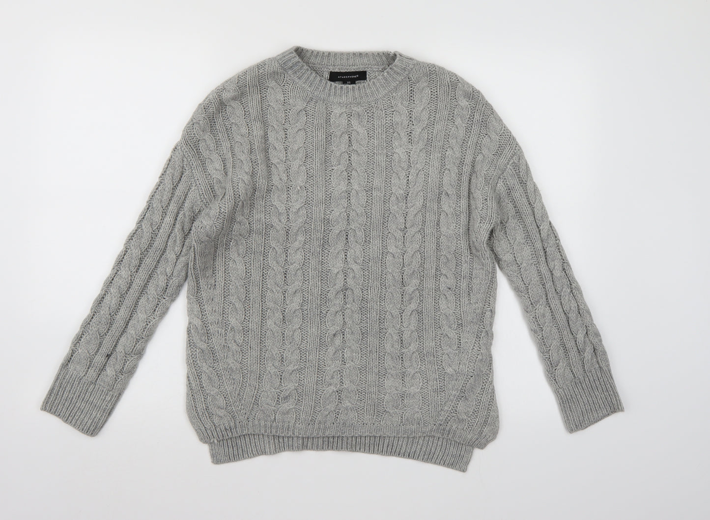 Atmosphere Womens Grey  Knit Pullover Jumper Size 4