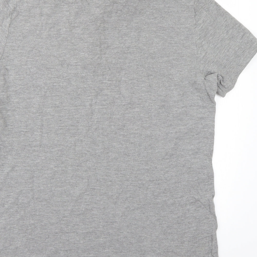 Easy Mens Grey Striped   Polo Size L