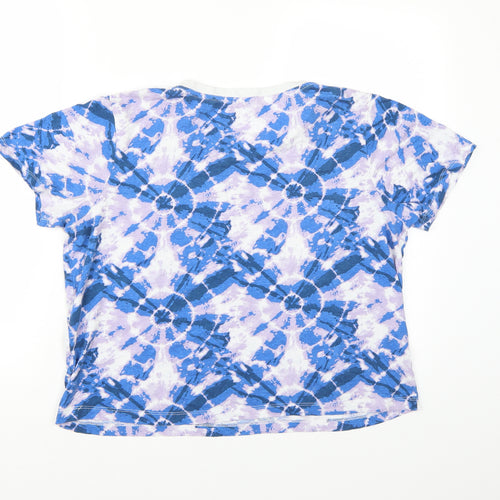 Primark Womens Blue   Cropped T-Shirt Size 14  - Tie dye