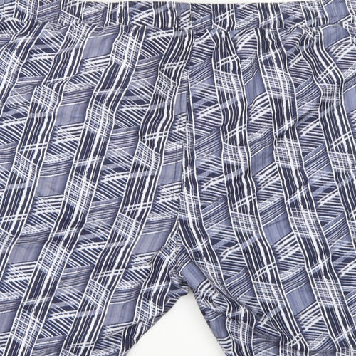 Capsule Men Mens Blue Geometric  Sweat Shorts Size XL - Swim shorts