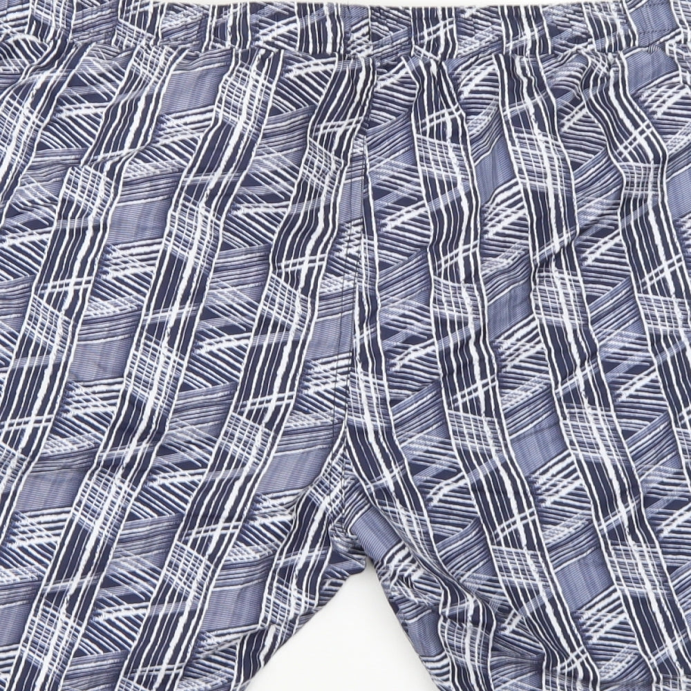 Capsule Men Mens Blue Geometric  Sweat Shorts Size XL - Swim shorts
