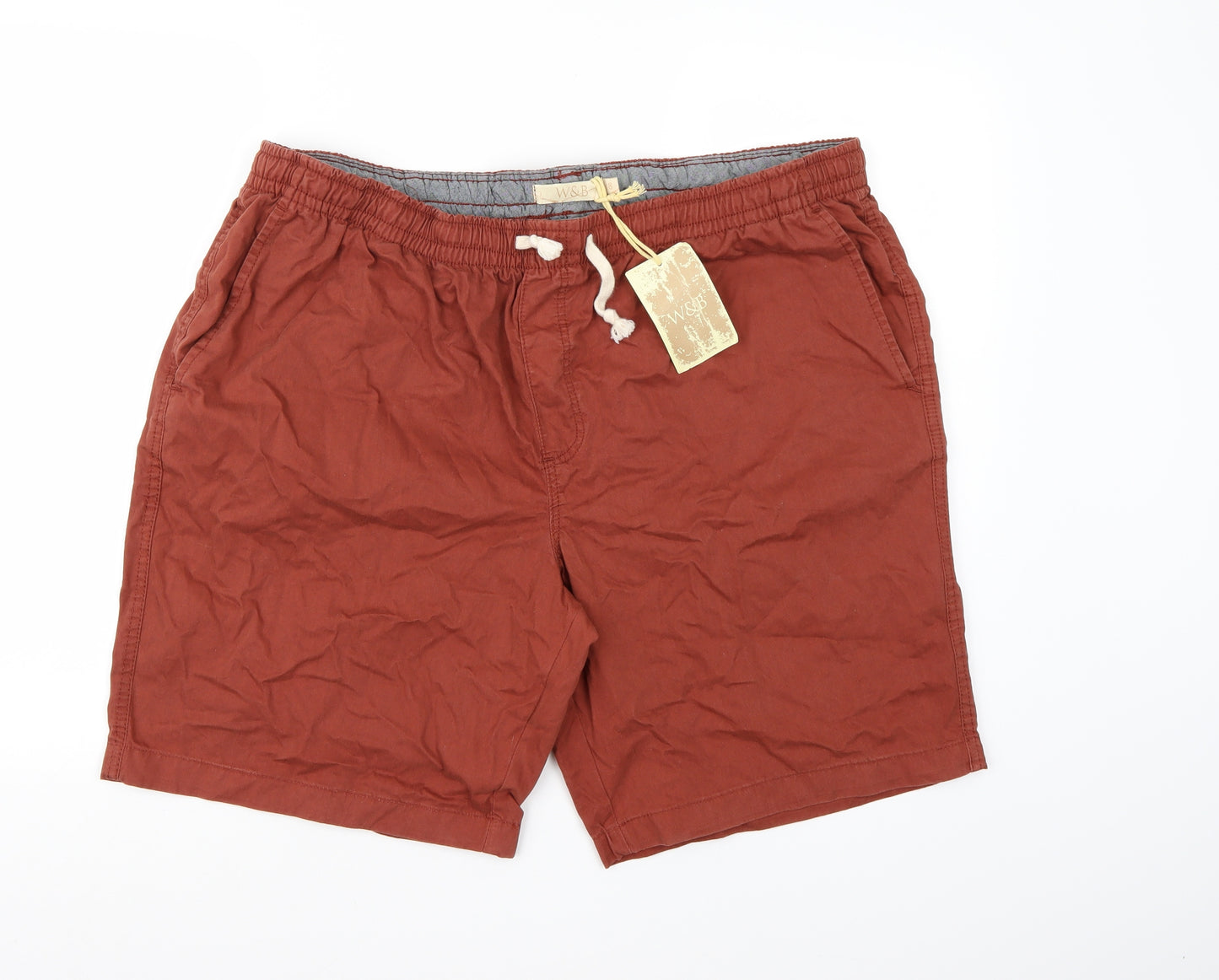 W&B Mens Brown   Chino Shorts