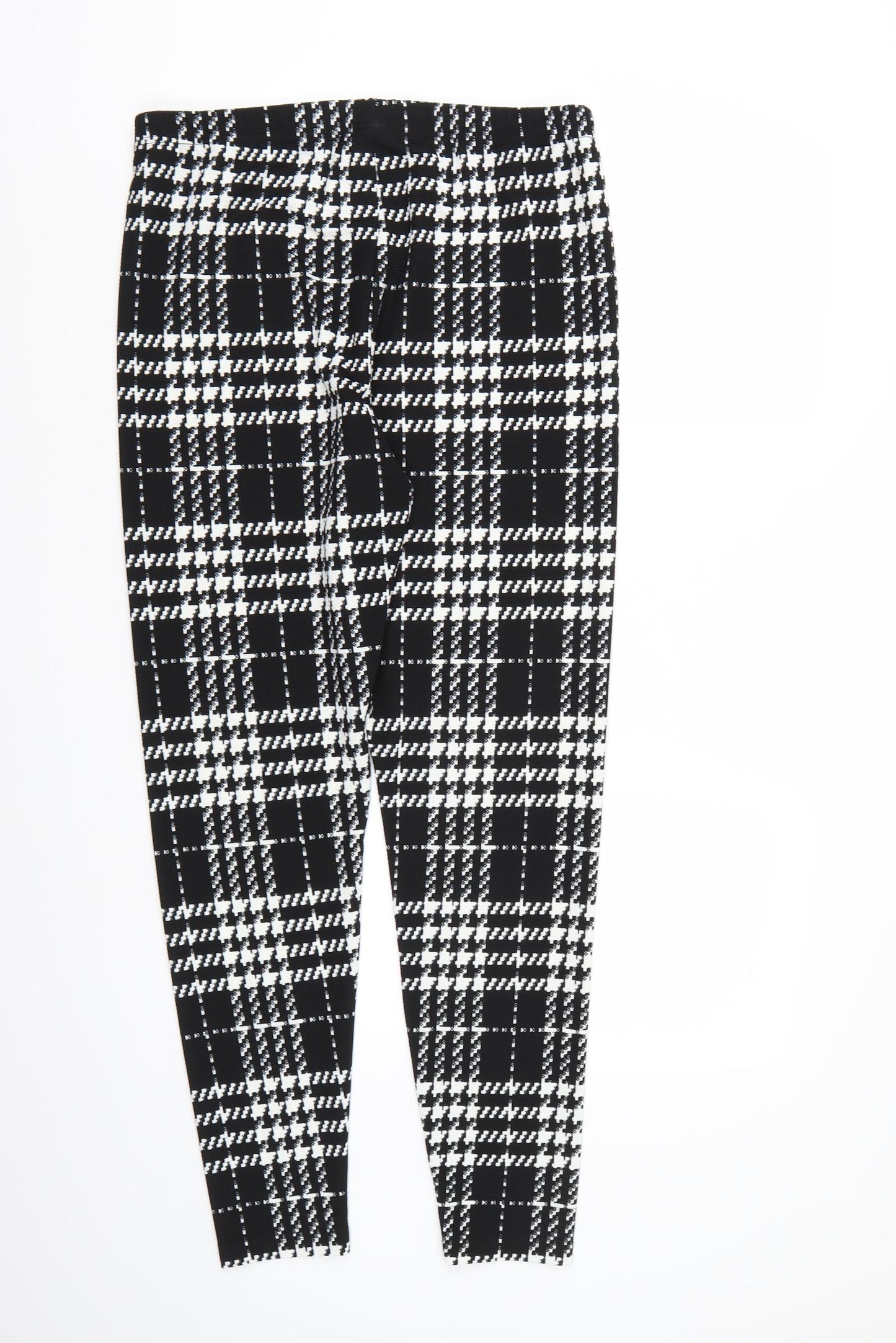 SheIn Womens Black Check  Pedal Pusher Leggings Size XL L28 in